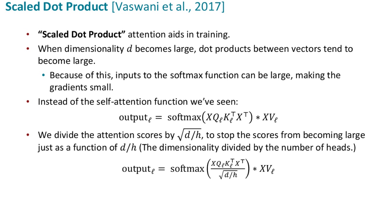 Scaled dot-product attention