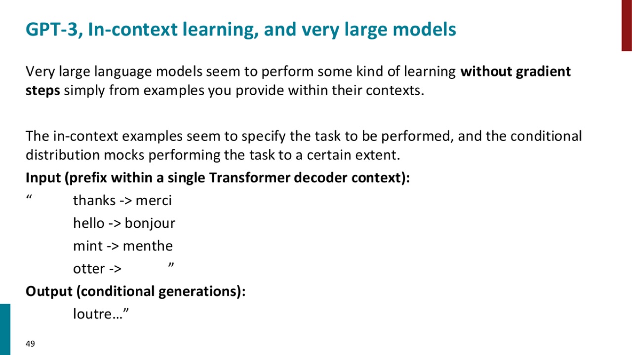 GPT-3 in-context learning