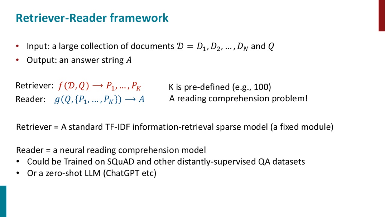 Retriever-reader framework