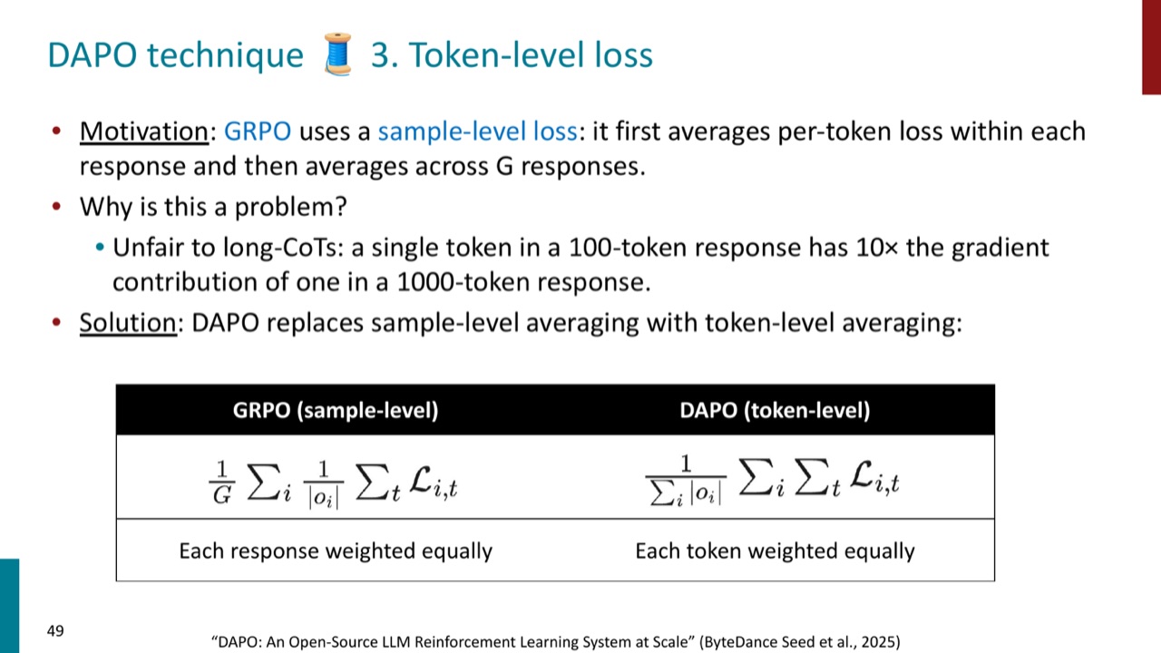 DAPO token-level loss