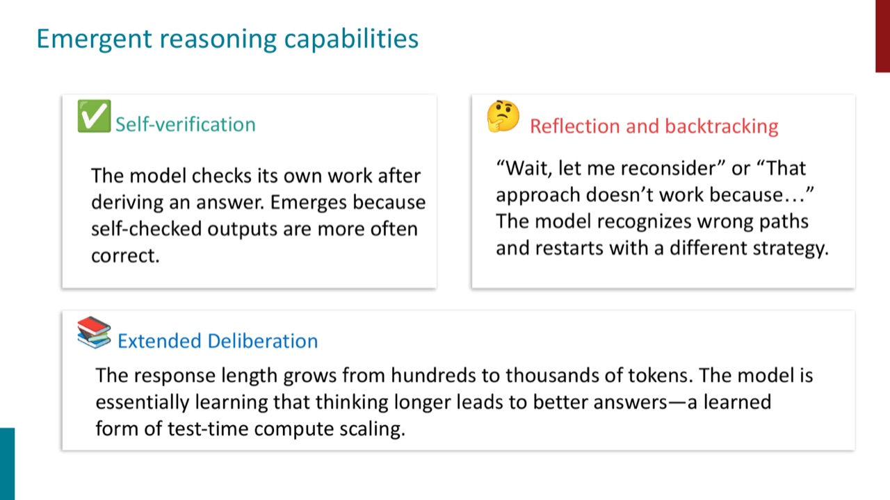 Emergent reasoning capabilities