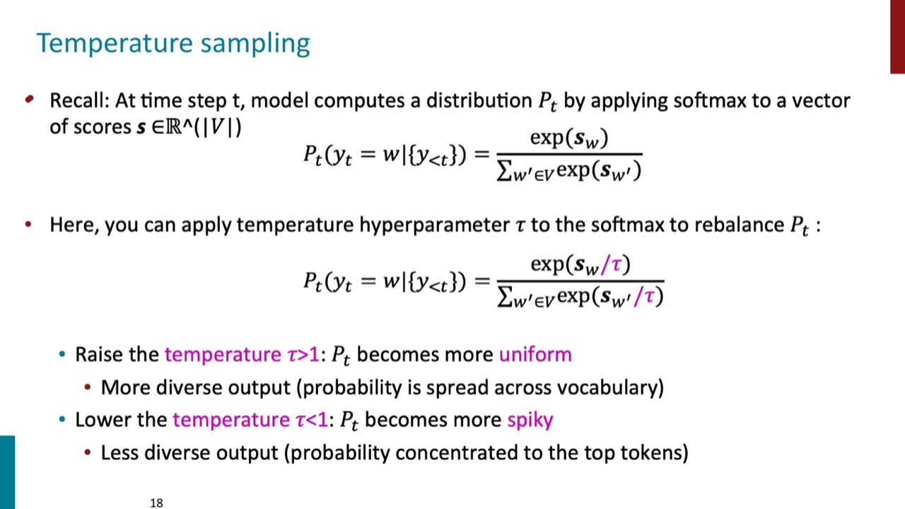 Temperature sampling