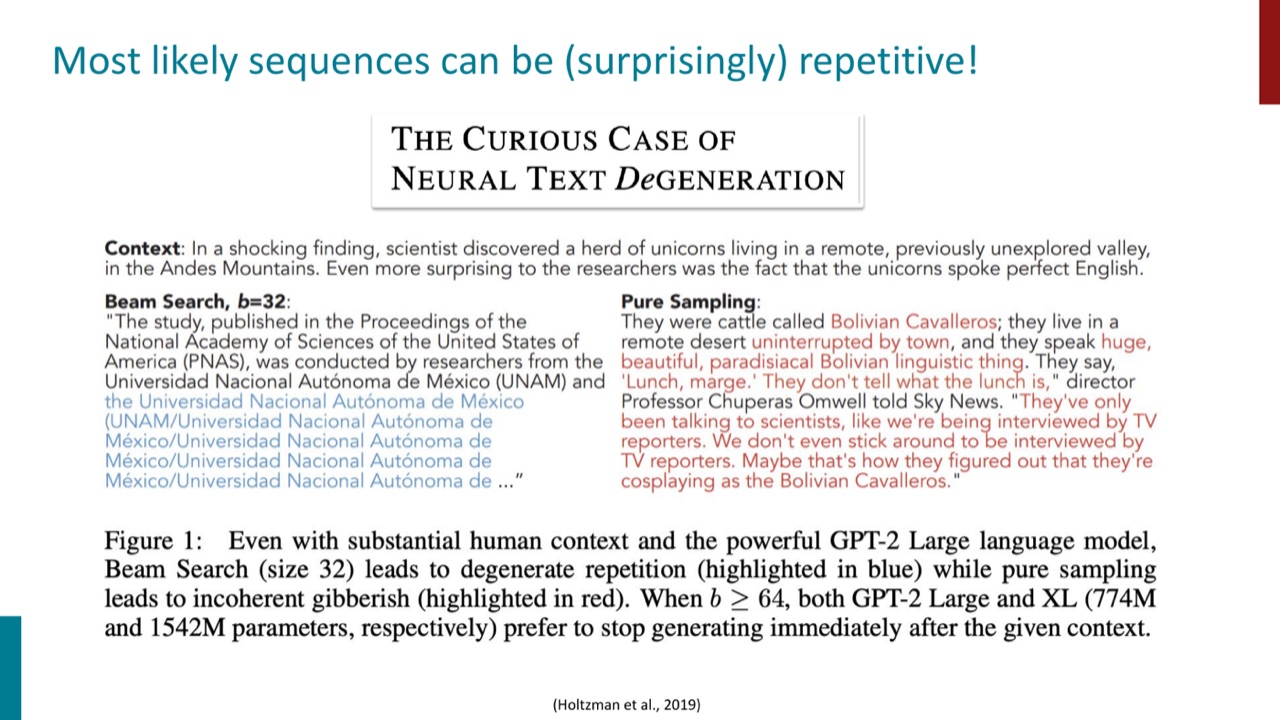 Neural text degeneration