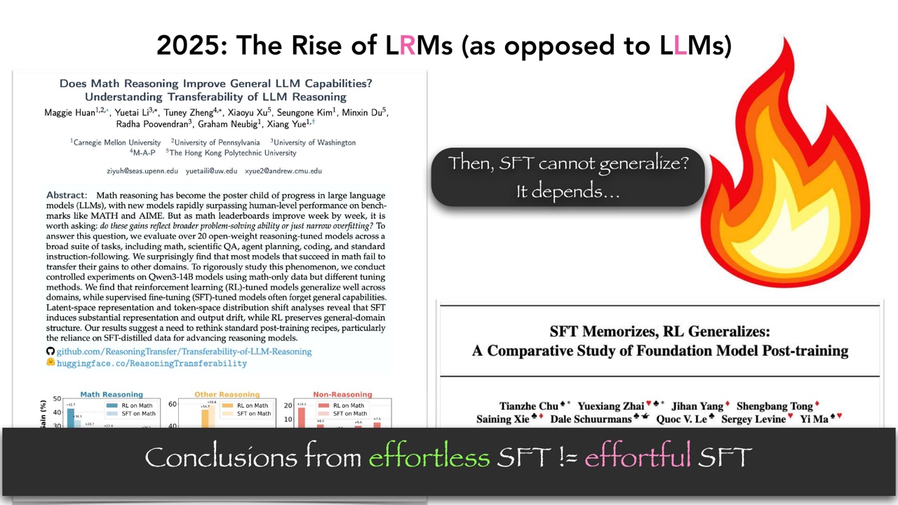 Qwen 的 RL chemistry 与 SFT-style mid-training